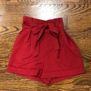 ASOS high waisted pleated shorts